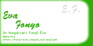 eva fonyo business card